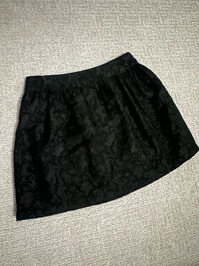 Forever21 Black Floral Jacquard Mini Skirt